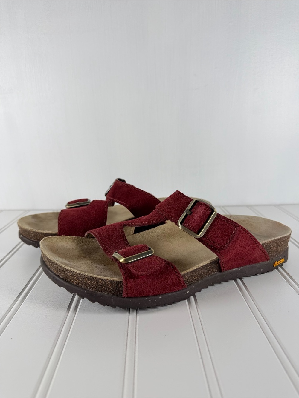 Dansko Women’s Dayna Burgundy Suede Leather Cinnabar Sandal Size EU 40/9.5